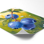 Blueberry Bush | Fruit Watercolor Painting Poster (Hoek)