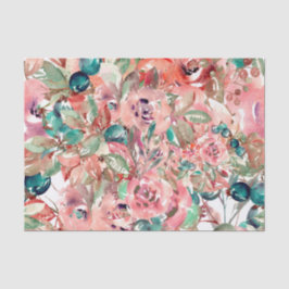 Blueberry Bushel Watecolor Decoupage Flowers Tissuepapier