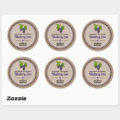 Blueberry Canning Jar Kraft Paper Style Label (Vel)