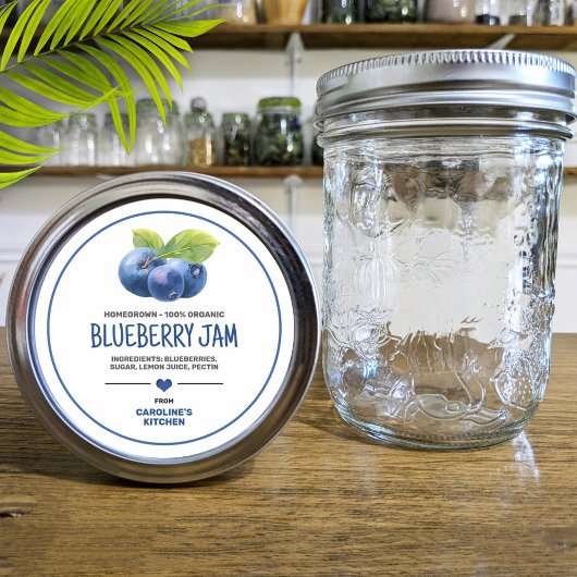 Blueberry Canning Jar Label