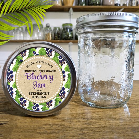 Blueberry Canning Jar Label