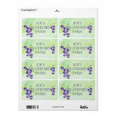 Blueberry Canning Labels (Full Sheet)