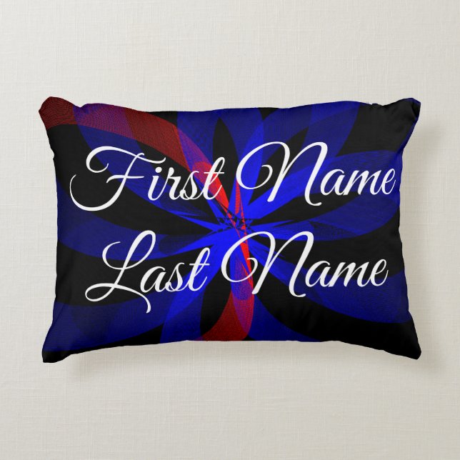 Blueberry Center Geometric Accent Parody Pillow Accent Kussen (Voorkant)