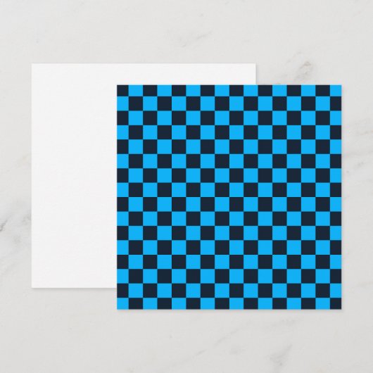Blueberry checkered pattern bedankkaart (Voorkant / Achterkant)