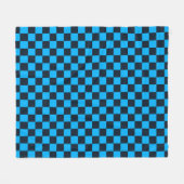 Blueberry checkered pattern fleece deken (Voorkant (Horizontaal))