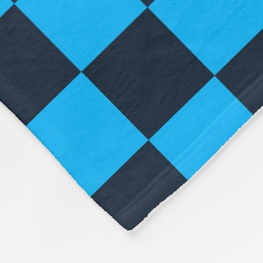 Blueberry checkered pattern fleece deken (Hoek)