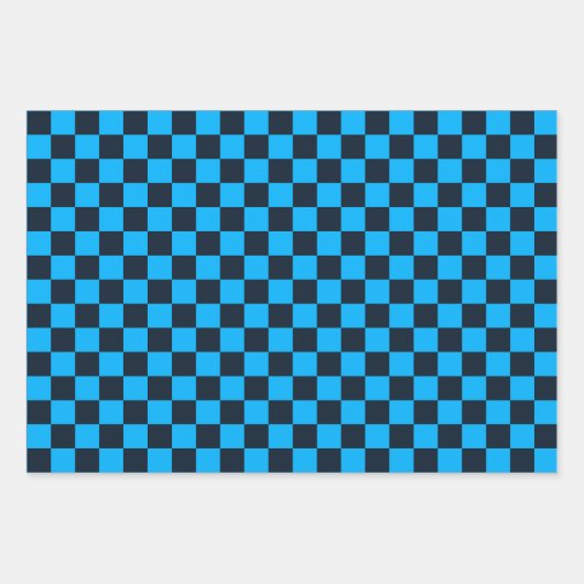 Blueberry checkered pattern inpakpapier vel (Voorkant 2)