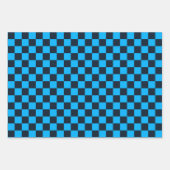 Blueberry checkered pattern inpakpapier vel (Voorkant)