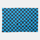 Blueberry checkered pattern theedoek (Horizontaal)