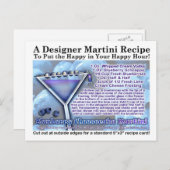 Blueberry Cheesecake Martini Recept Briefkaart (Voorkant / Achterkant)
