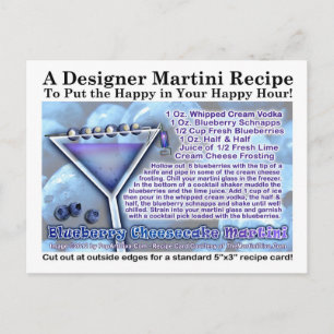 Blueberry Cheesecake Martini Recept Briefkaart