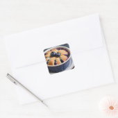 Blueberry Cobbler Vierkante Sticker (Envelop)