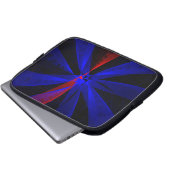 Blueberry Color Abstract Geometric Electronics Bag Laptop Sleeve (Voorkant onderkant)