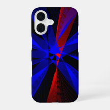 Blueberry Color Abstract Geometric iPhone 16 Case