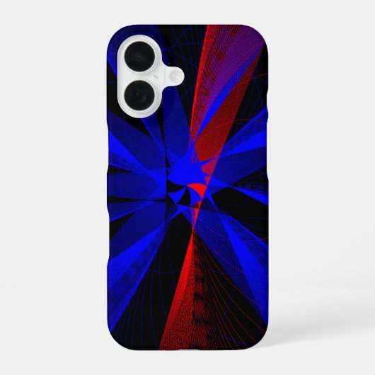 Blueberry Color Abstract Geometric iPhone 16 Case Hoesje (Achterkant)