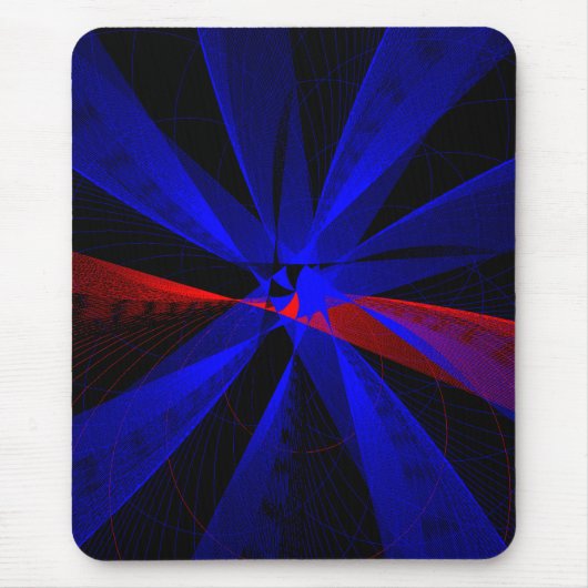 Blueberry Color Abstract Geometric Mouse Pad Muismat (Voorkant)