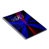 Blueberry Color Abstract Geometric Spiral Notebook Notitieboek (Rechterzijde)