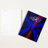 Blueberry Color Abstract Geometric Spiral Planner (Display)