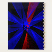 Blueberry Color Abstract Geometric Spiral Planner (Achterkant)