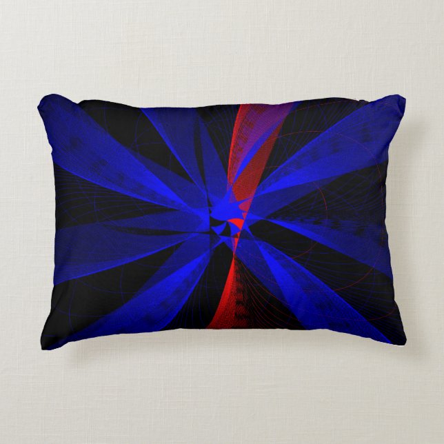 Blueberry Color Abstract geometrisch accentkussen Accent Kussen (Voorkant)