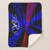 Blueberry Color Abstract Sherpa Blanket Deken (Voorkant)