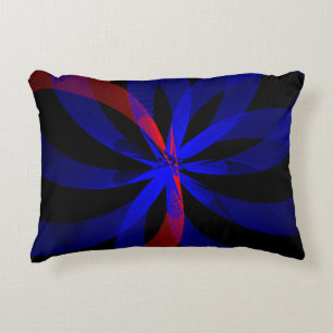 Blueberry Color Center Accent Geometrisch Kussen