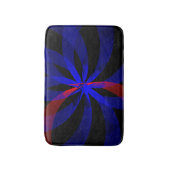 Blueberry Color Center Geometric Accent Bath Mat (Voorkant Verticaal)
