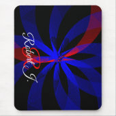 Blueberry Color Center Geometric Accent Mouse Pad Muismat (Voorkant)