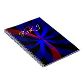 Blueberry Color Center Geometric Spiral Notebook Notitieboek (Rechterzijde)