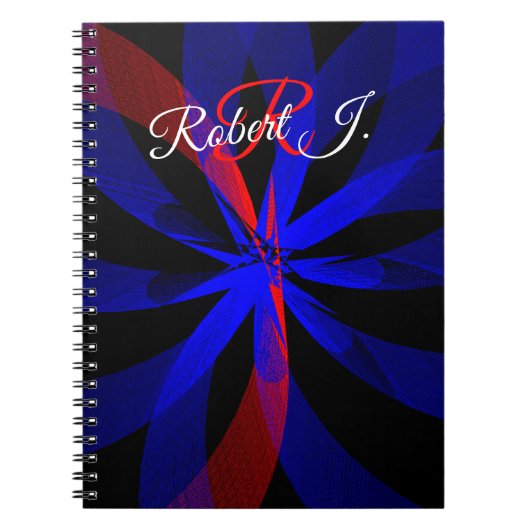 Blueberry Color Center Geometric Spiral Notebook Notitieboek (Voorkant)