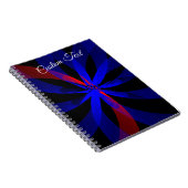 Blueberry Color Center Geometric Spiral Notebook Notitieboek (Rechterzijde)