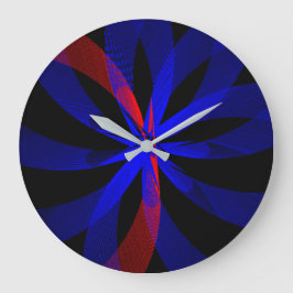 Blueberry Color Center Geometric Wall Clock Grote Klok