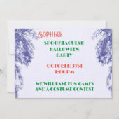 Blueberry Colour Tree Elegant Gothic Halloween Kaart (Voorkant)