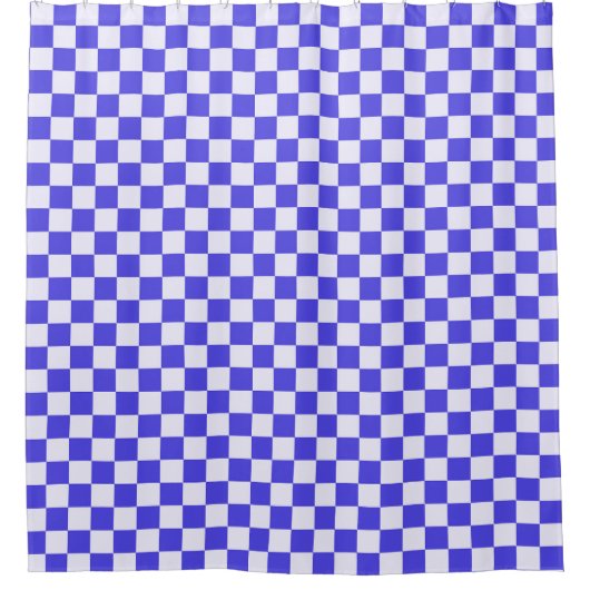 Blueberry cream checkered pattern douchegordijn (Voorkant)