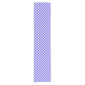 Blueberry cream checkered pattern korte tafelloper (Voorkant)