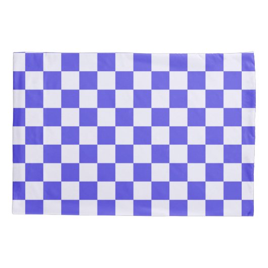 Blueberry cream checkered pattern kussensloop (Achterkant-Links)