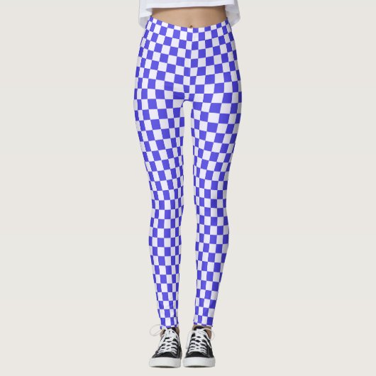 Blueberry cream checkered pattern leggings (Voorkant)