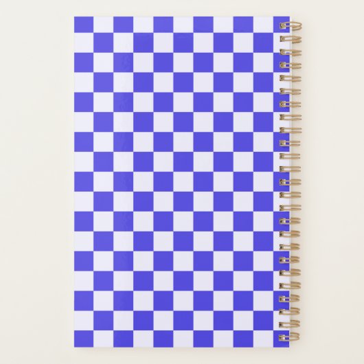 Blueberry cream checkered pattern planner (Achterkant)
