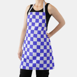 Blueberry cream checkered pattern schort