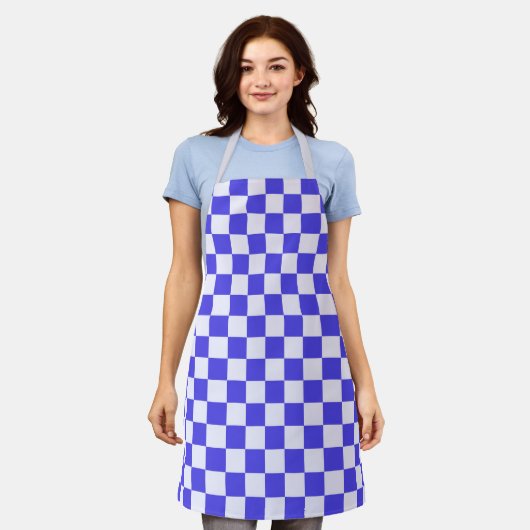 Blueberry cream checkered pattern schort (Gedragen)
