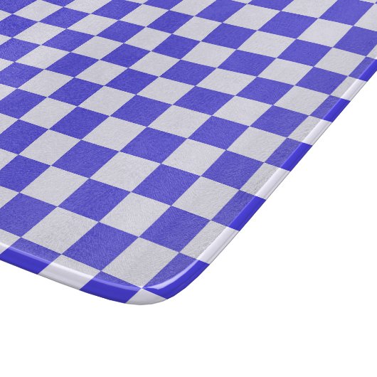 Blueberry cream checkered pattern snijplank (Hoek)