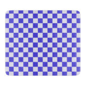 Blueberry cream checkered pattern snijplank (Voorkant)