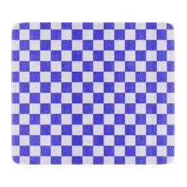Blueberry cream checkered pattern snijplank