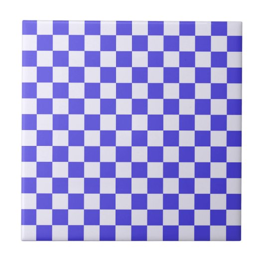 Blueberry cream checkered pattern tegeltje (Voorkant)