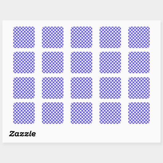 Blueberry cream checkered pattern vierkante sticker (Vel)