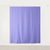 Blueberry cream checkered pattern wandkleed (Voorkant)