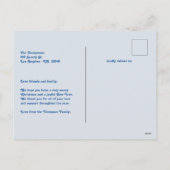 Blueberry Cream New Year Retro Modern Blue Photo Feestdagenkaart (Achterkant)