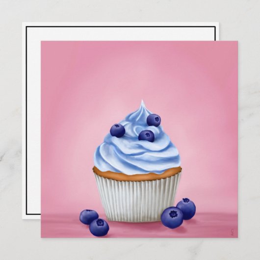Blueberry cupcake (Voorkant / Achterkant)