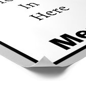 Blueberry Cupcake Aanpasbaar menu Poster (Hoek)