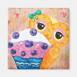 Blueberry Cupcake Love Magneet